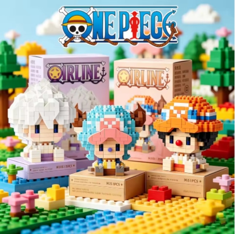 3D Printing Lego - ワンピース 太陽神ニカ ルフィ マイクロブロック チョッパー エース