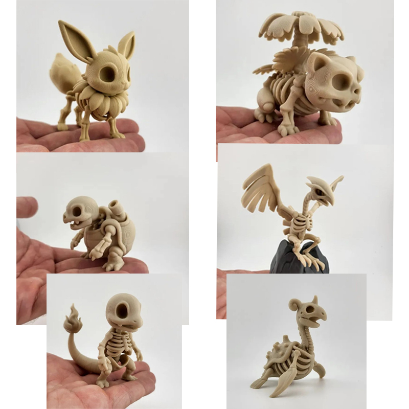 3D Printing Yourself - ポケモン化石骨モデルイーブイヒトカゲアニメ周辺機器 3D 印刷 Pla 素材装飾品グッズおもちゃギフトコレクション