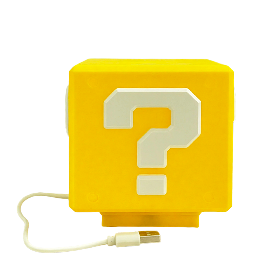 3D Printing Lego - 2026年版 クエスチョンブロックランプ サウンドエフェクト付き USB給電 LEDナイトライト ゲーミングルーム装飾用