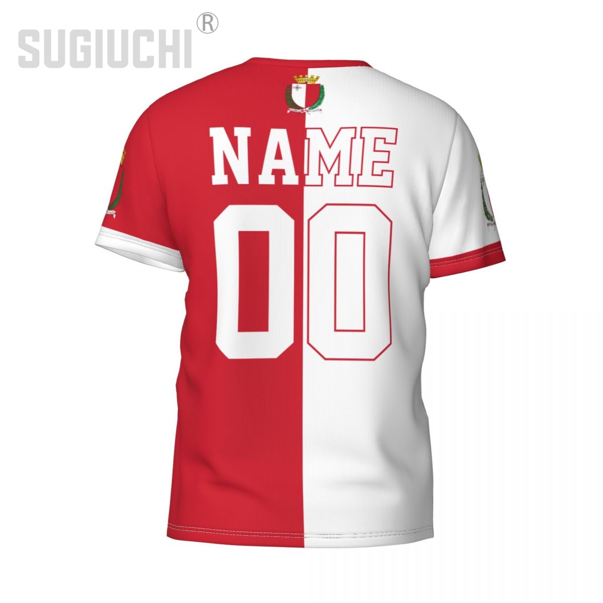 カスタムネームナンバーマルタ国旗エンブレム3D Tシャツ メ - 3D Printing Name のレビューと価格