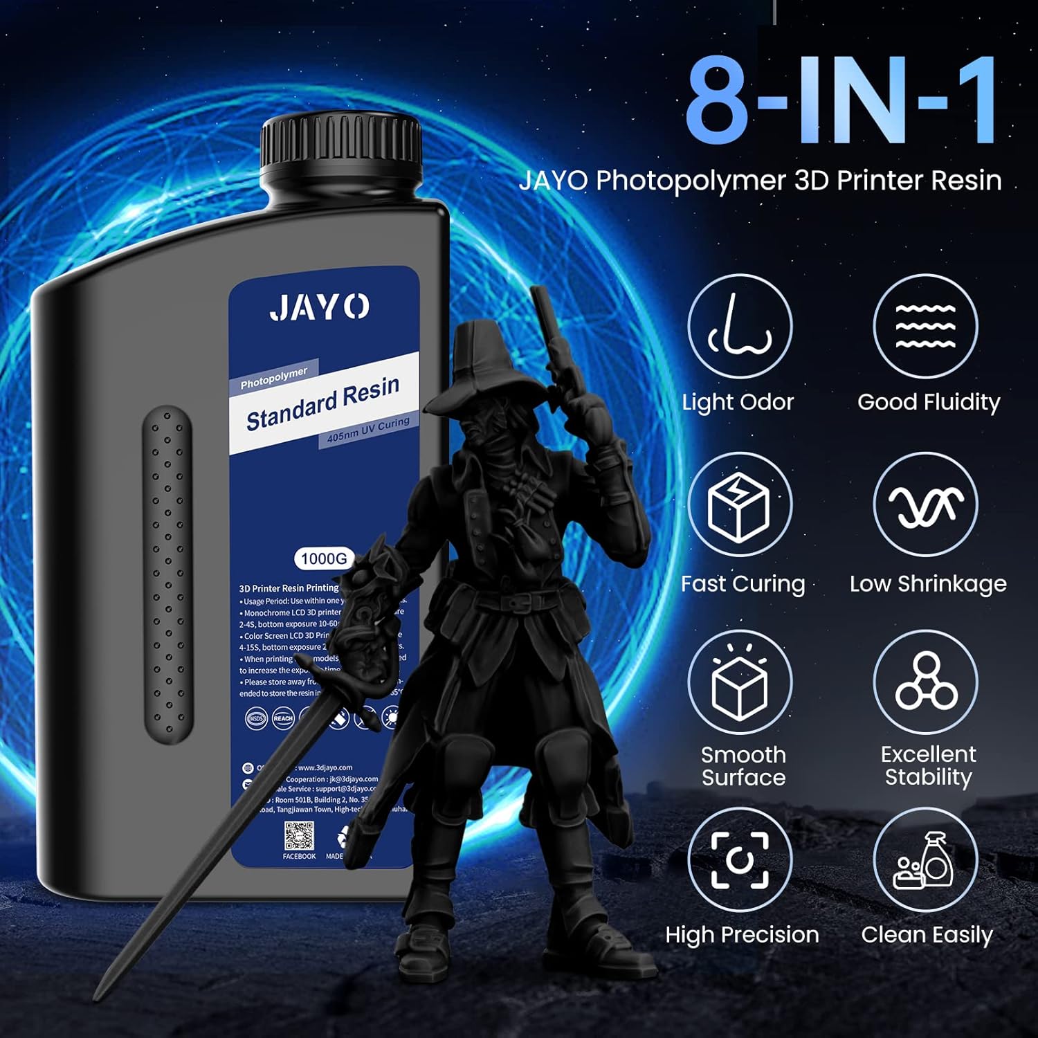 JAYO スタンダード/ABS風/水洗い 3Dプリンター樹脂 - 3D Printing Uv Sensitive Resin のレビューと価格
