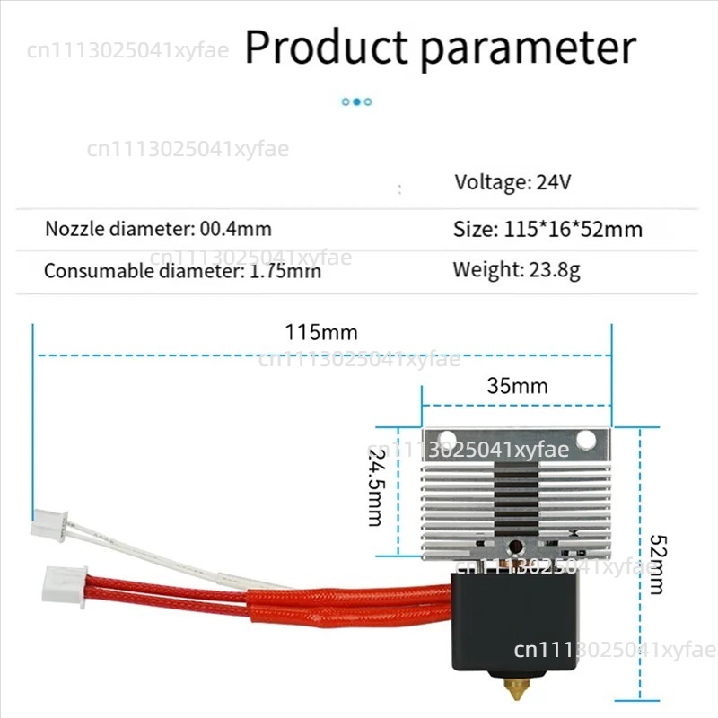 3D プリンターホットエンドキット加熱ブロック加熱ロッドサー - 3D Printer Extruder のレビューと価格
