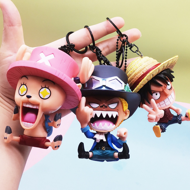 ワンピースアニメキーホルダー、ルフィ・サンジ・ウソップ・サボ - 3D Printing Luffy のレビューと価格