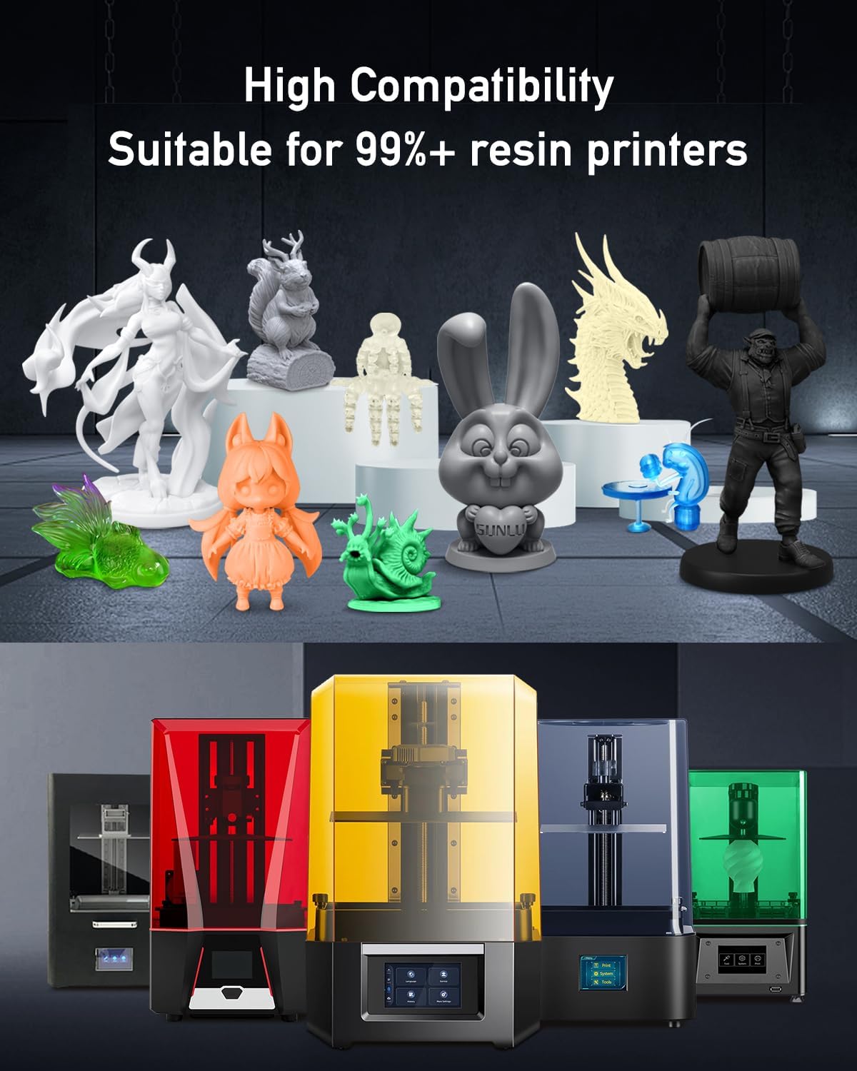 SUNLU ABS風レジン 405nm 1KG UV硬化型光 - 3D Printing Uv Sensitive Resin のレビューと価格