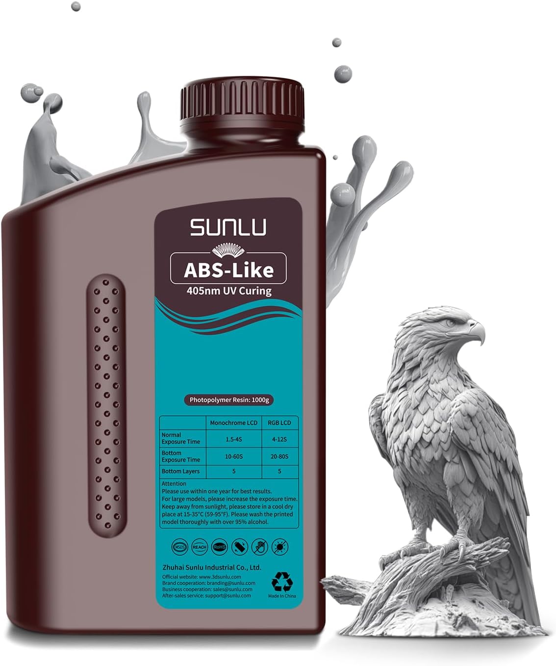 SUNLU ABS風レジン 405nm 1KG UV硬化型光 - 3D Printing Uv Sensitive Resin のレビューと価格