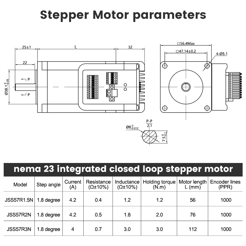 2相RS485 Nema 23一体型ステッピングモーター 3 - Stepper Motor のレビューと価格