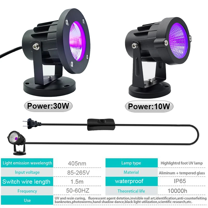 LED パープルライト 10W 30W ブラックライト 40 - 3D Printing Uv Sensitive Resin のレビューと価格
