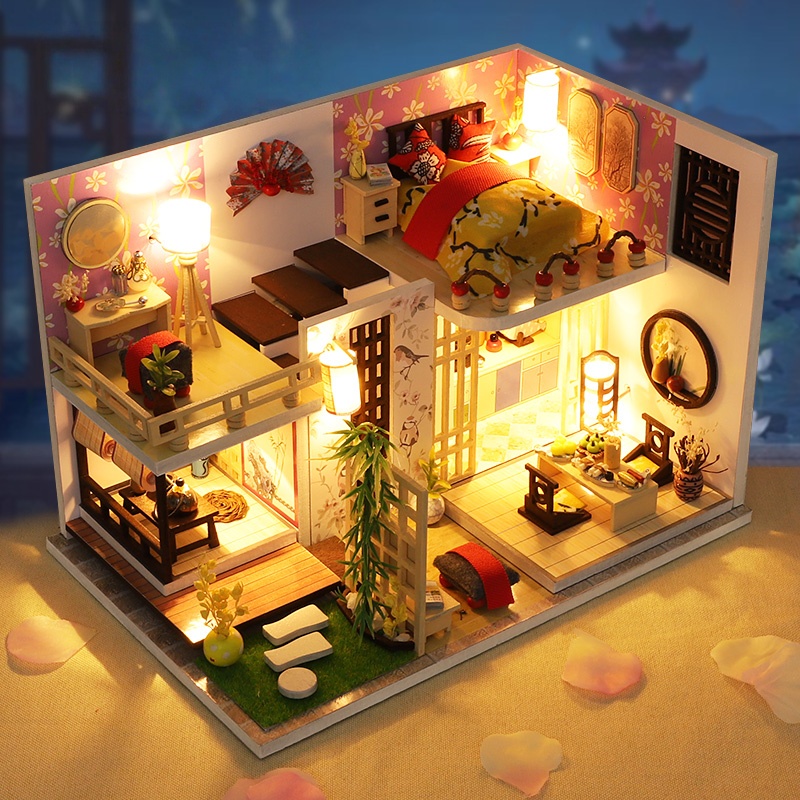 DIY 和風ロフトヴィラミニチュアハウスキット 3D 木製パ - 3D Printing Lego のレビューと価格