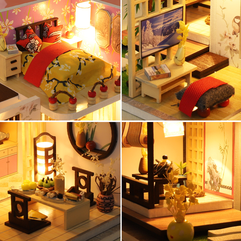 DIY 和風ロフトヴィラミニチュアハウスキット 3D 木製パ - 3D Printing Lego のレビューと価格