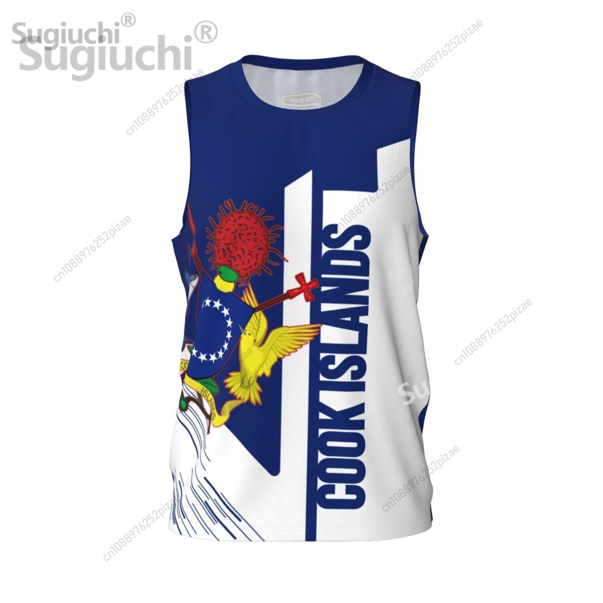 カスタム名番号クック諸島 3D 旗スポーツ Tシャツ男性服通 - 3D Printing Name のレビューと価格
