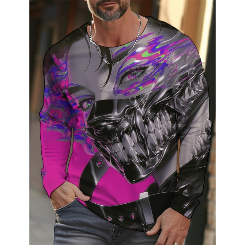 男性用3DプリントTシャツ,ラウンドネック,長袖,美しいパタ - 3D Printing Nerd のレビューと価格