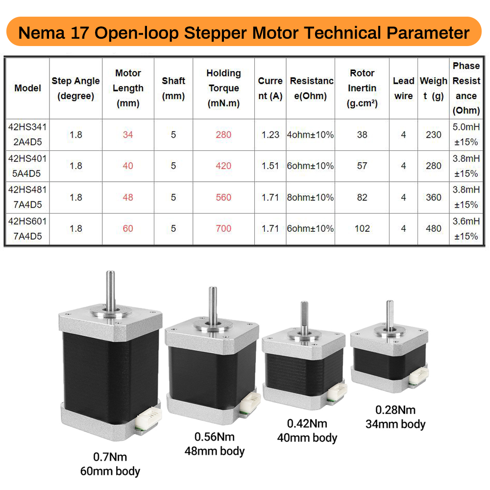 Nema17 ステッピングモーター 42 モーター 4 リー - Stepper Motor のレビューと価格